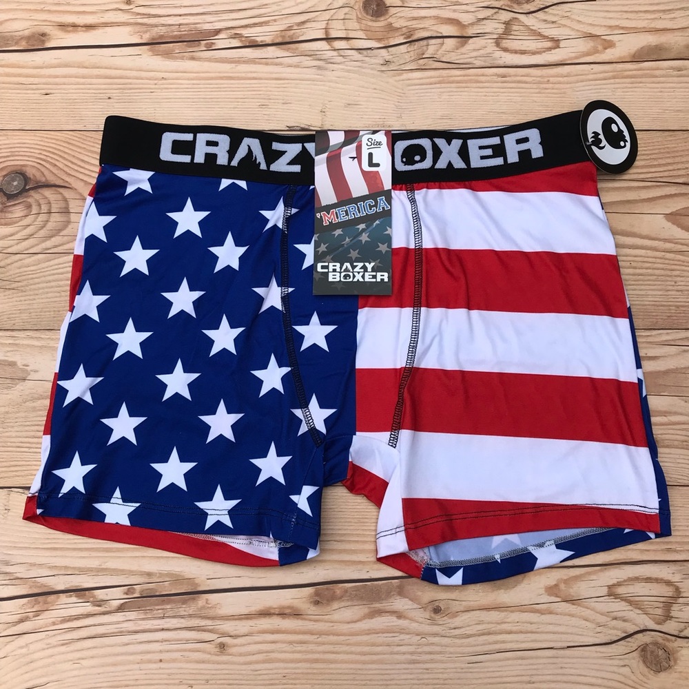 Crazy Boxer America USA Boxer Briefs